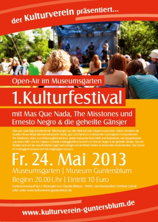 Plakat Kulturfestival Guntersblum 2013 Teil 1